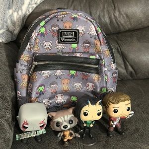 Guardians of the Galaxy Funkos & Loungefly Bag